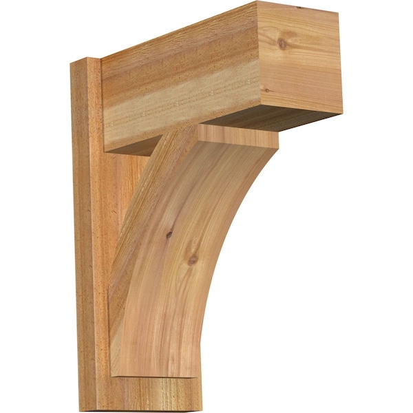 Ekena Millwork Thorton Block Rough Sawn Outlooker, Western Red Cedar, 8"W x 18"D x 22"H OUT08X18X22THR05RWR - main